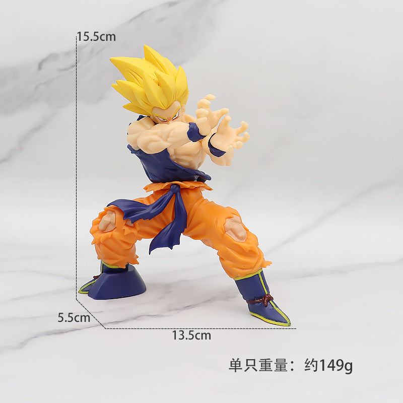 Action figure with measurements on a white background