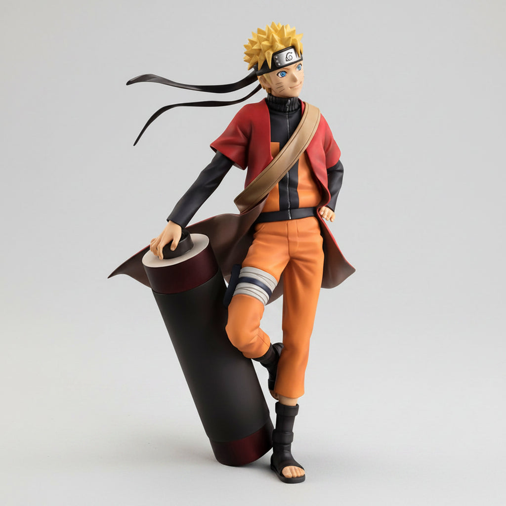 Action figure of a character from an anime series on a white background