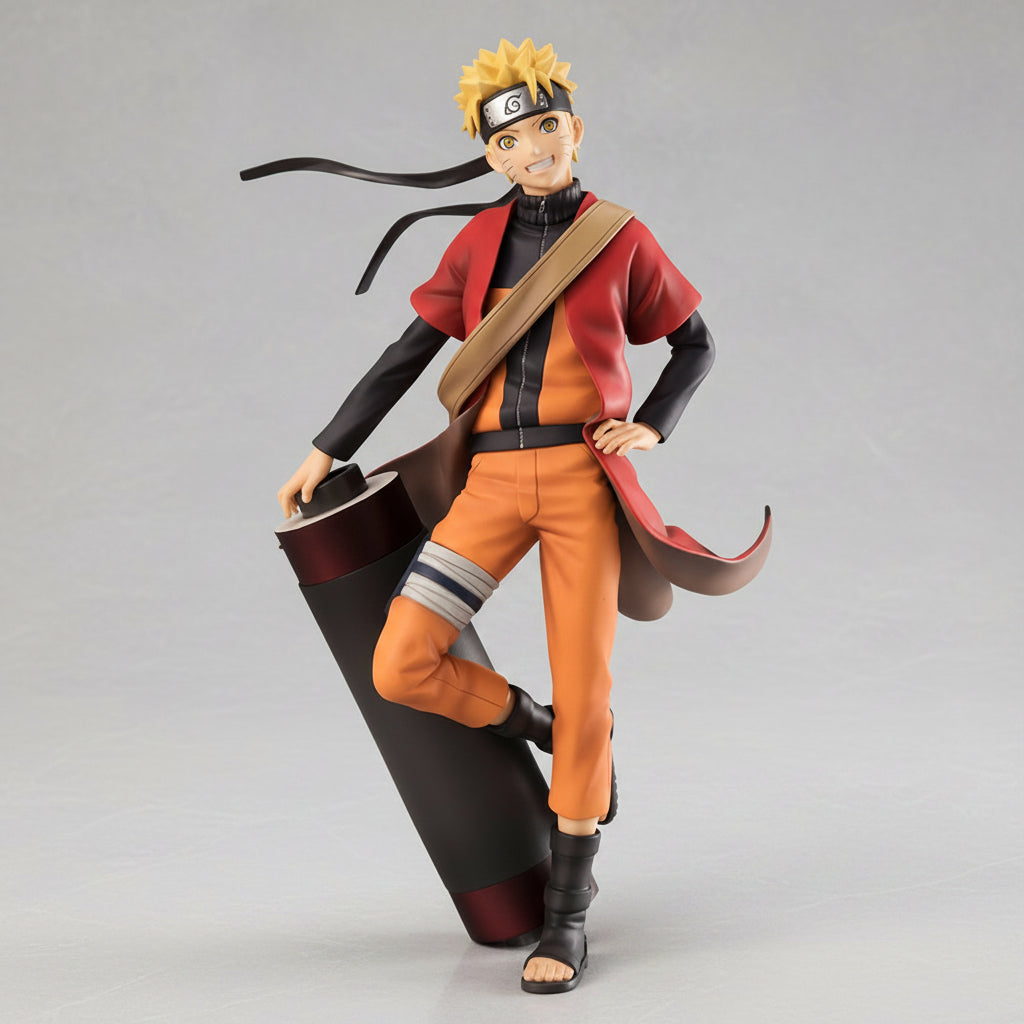 Action figure of a character from an anime series on a white background