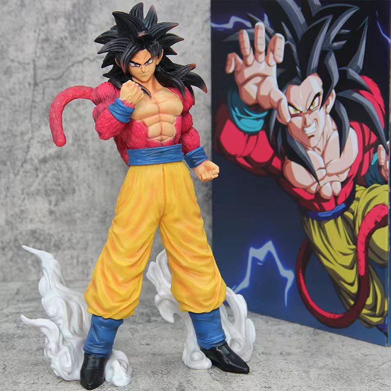 Action figure of a character in a red and yellow outfit with a stylized background