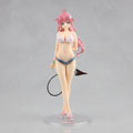 Figure of a character with pink hair and a swimsuit on a white background